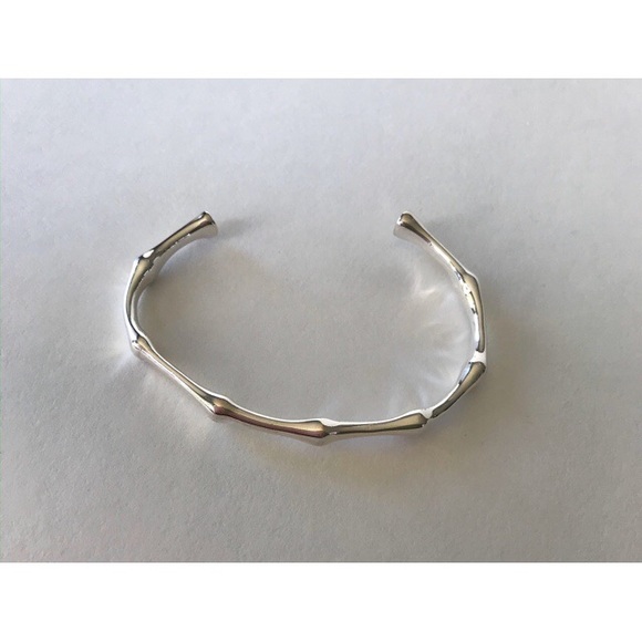 Bamboo Bangle Silver Plated - Picture 4 of 5